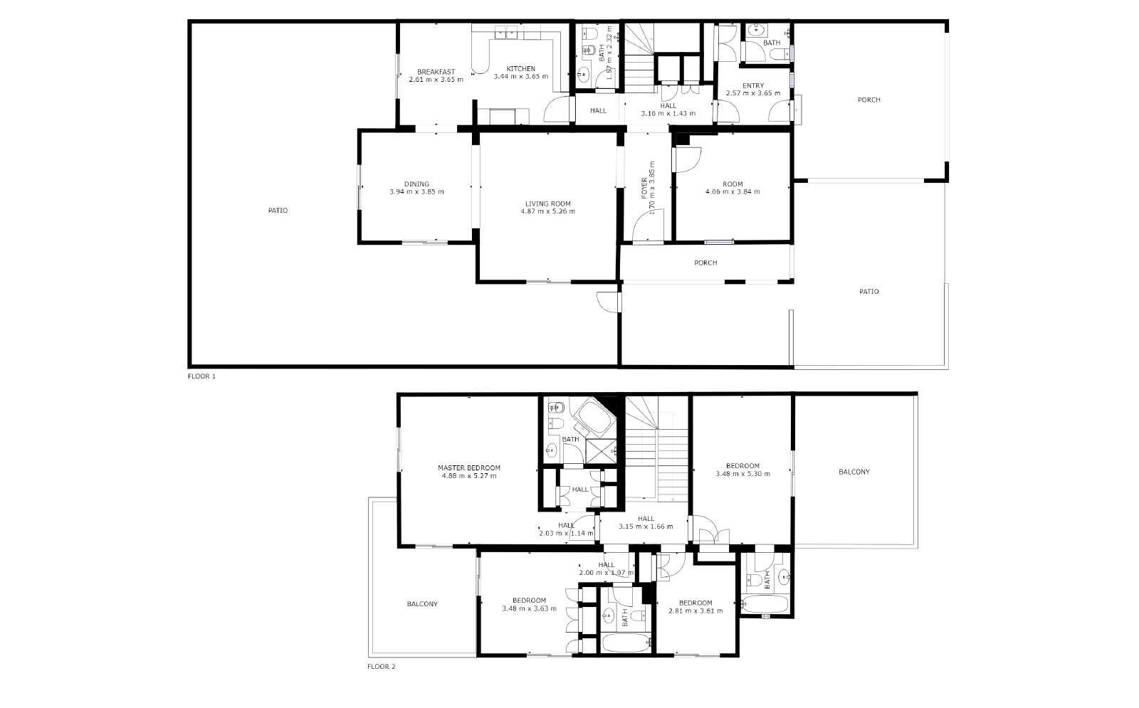 Floorplan Cedre Villas, Twin Villa, E-055