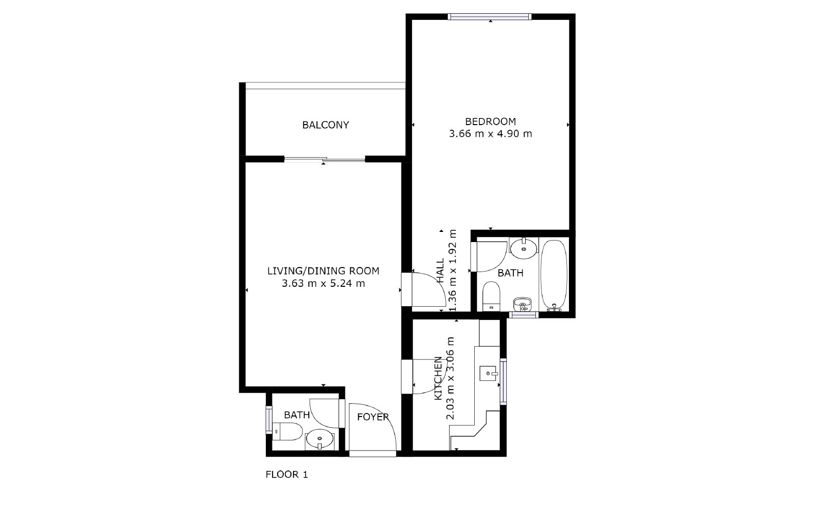 Floorplan Silicon Residence 1, B126